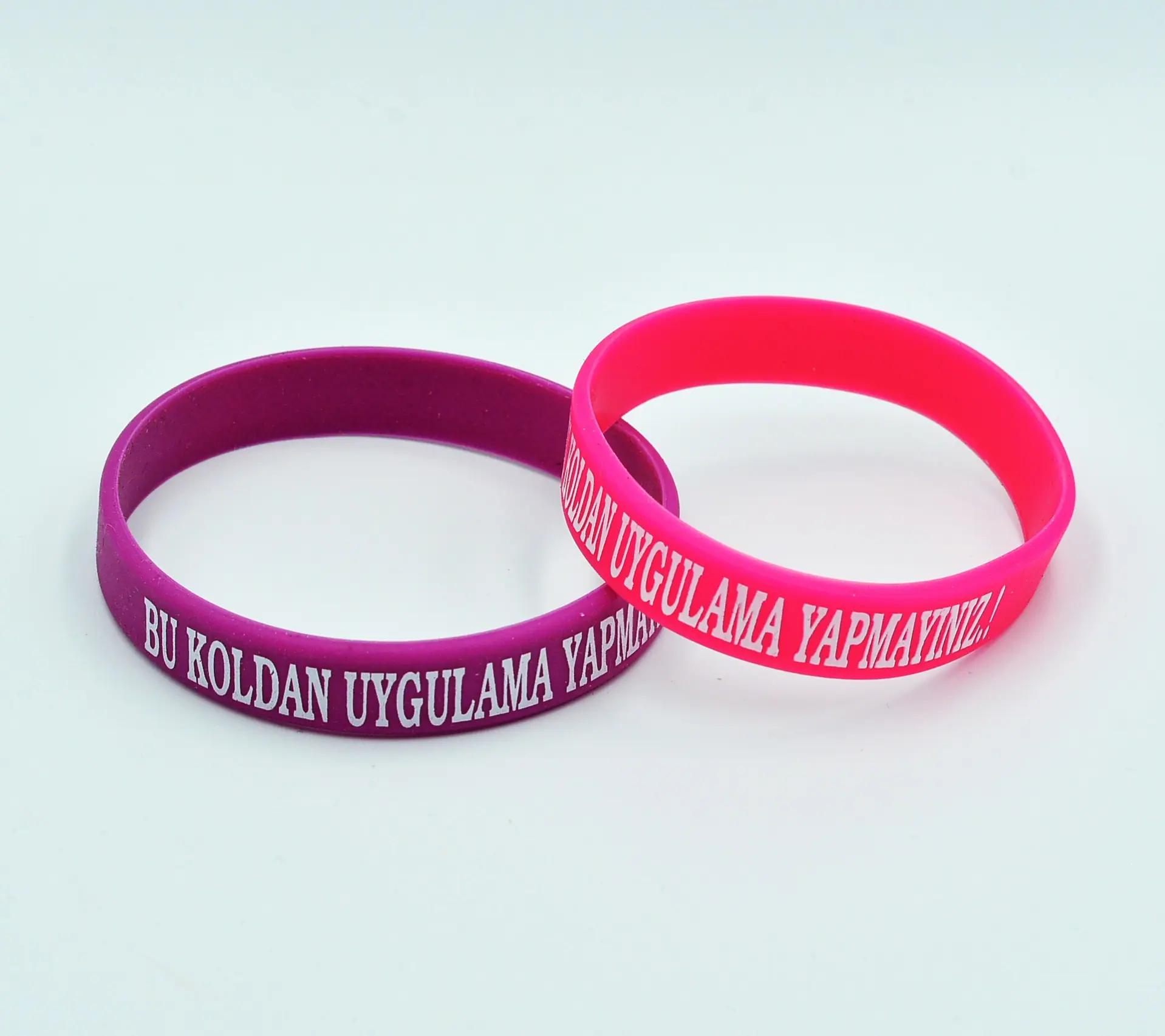 Baskılı Kalın Silikon Bileklik